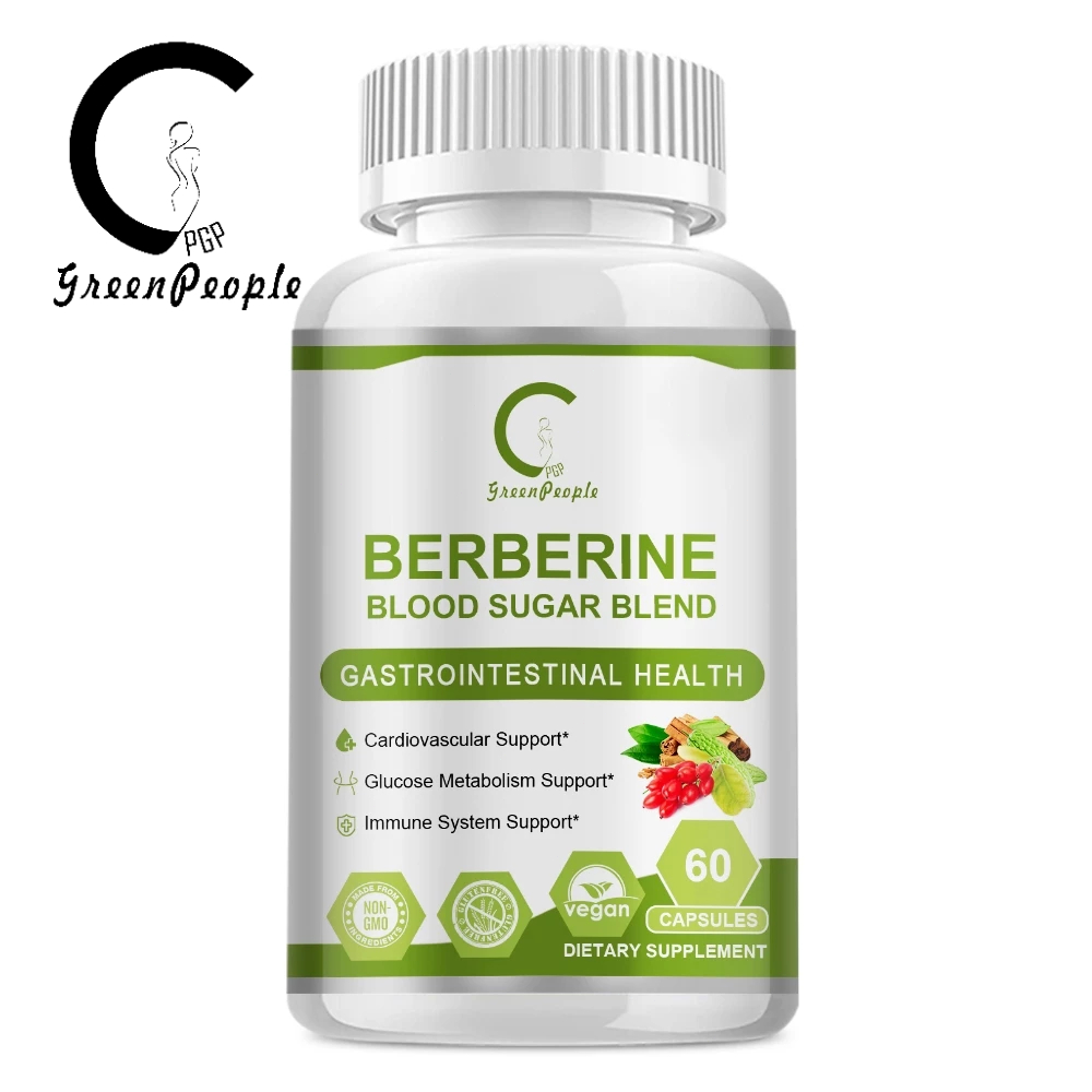 GPGP Berberine เบอร์เบอรีน Blood Sugar Blend 1500MG ,60PCS,ระบบหัวใจและหลอดเลือด,การเผาผลาญกลูโคส,คอเลสเตอรอล,ขมิ้นชัน
