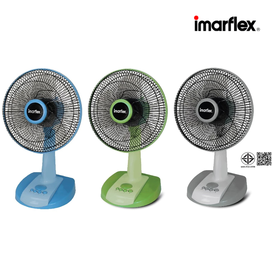 IMARFLEX_1 พัดลม ตั้งโต๊ะ สีทูโทน 12 นิ้ว IF-962X