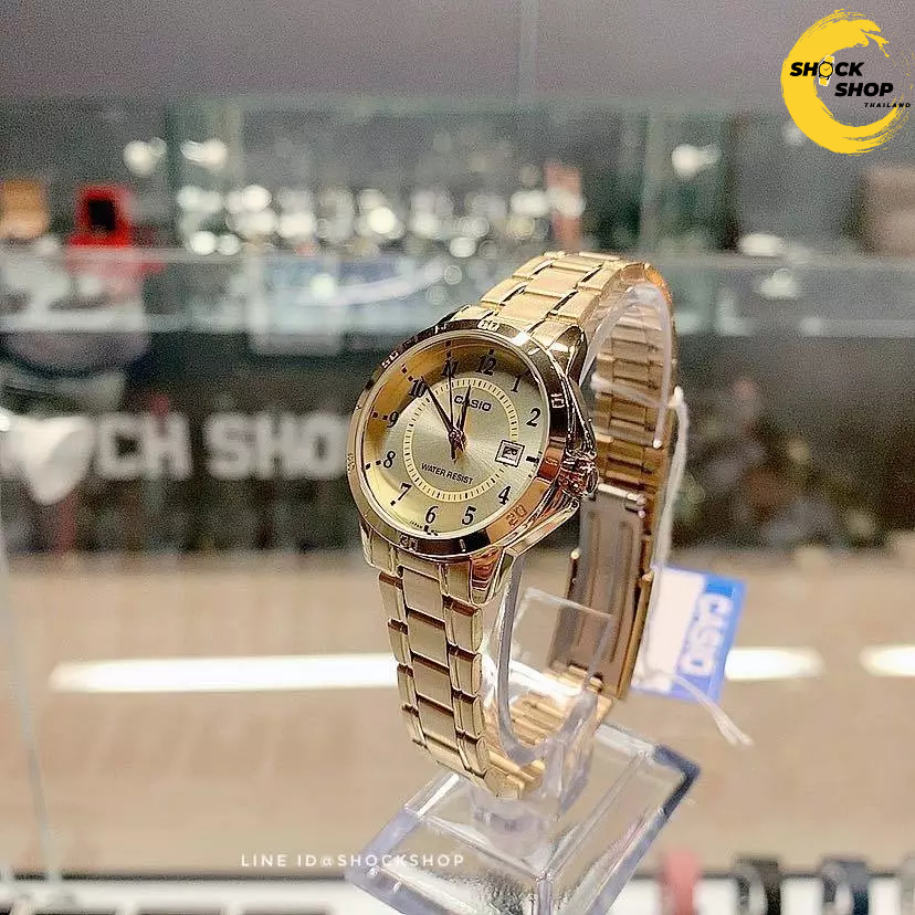 CASIO นาฬิกาผู้หญิง รุ่น LTP-V004G-9B สายสแตนเลส สีทอง รูปที่ 4