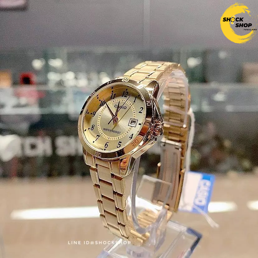 CASIO นาฬิกาผู้หญิง รุ่น LTP-V004G-9B สายสแตนเลส สีทอง รูปที่ 5