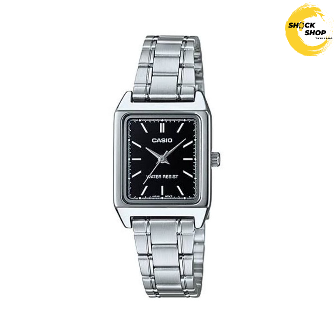 CASIO นาฬิกาผู้หญิง รุ่น LTP-V007D วัสดุสเตนเลสสตีล สีเงิน กันน้ำ คาสิโอ