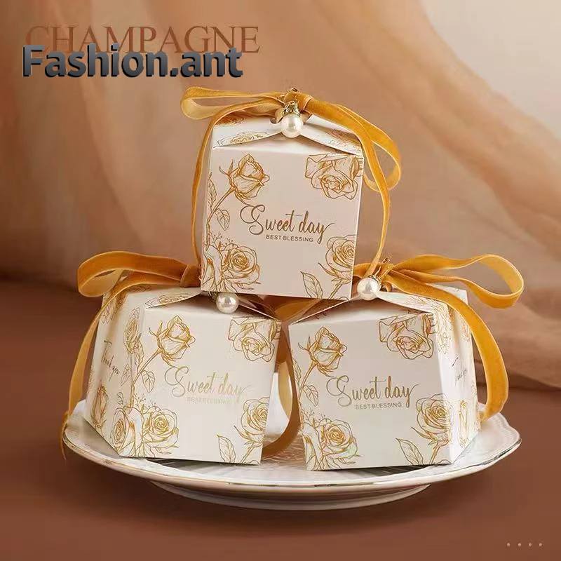 ✅พร้อมส่ง✅กล่องของขวัญ ของชำร่วย กล่องใส่ขนม ผูกริบบิ้นกำมะหยี่ ให้กันในวันแห่งความพิเศษ อันแสนหวาน