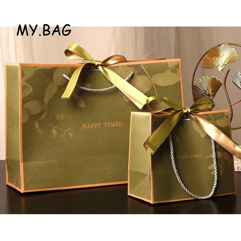 ☘️☘️BAG☘️☘️ ถุงหูหิ้ว ถุงใส่ ของขวัญ HAPPY TIMES ถุงกระดาษใส่ของขวัญ