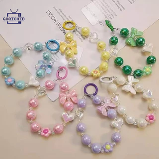 สายคล้องโทรศัพท์มือถือสายคล้องโทรศัพท์มือถือinsโบว์สีเงิน โซ่ห้อยโทรศัพท์มือถือ โซ่แขวนอเนกประสงค์ Lanyard