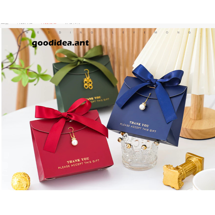 GIDA✏️พร้อมส่ง กล่องของขวัญ กล่องกระเป๋าของขวัญ กล่องใส่ของชำร่วยงานแต่ง