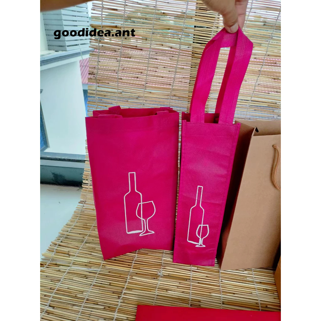 GIDA✏️ พร้อมส่ง ถุงไวน์ กระดาษใส่ขวด ถุงกระดาษคราฟท์ทรงยาวใส่ของ