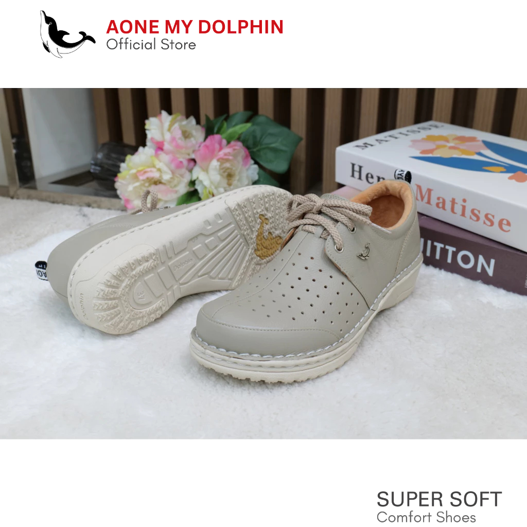[ลิขสิทธิ์แท้] Aone My Dolphin -SP02-1 รุ่นใหม่ Soft Slim รองเท้าเพื่อสุขภาพแบบหุ้มส้น