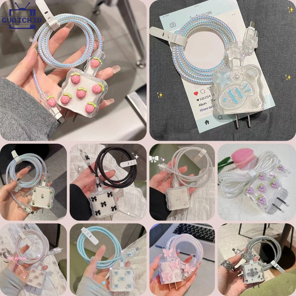 (1ชุด5ชิ้น) เคสถนอมสายชาร์จองกันสายชาร์จแบบ Drop Glue Data Cable ฝาครอบป้องกันสายชาร์จ เหมาะสำหรับ IP(18W/20W)Protector ราคา ถูกที่สุด ดีลบีเคเค แกลเลอรีภาพที่ 3