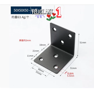 เหล็กฉาก สแตนเลส DIY เหล็กฉากเจาะรู ฉากยึดผนังสแตนเลส มุมฉาก 90 องศา แถมฟรีสกูร