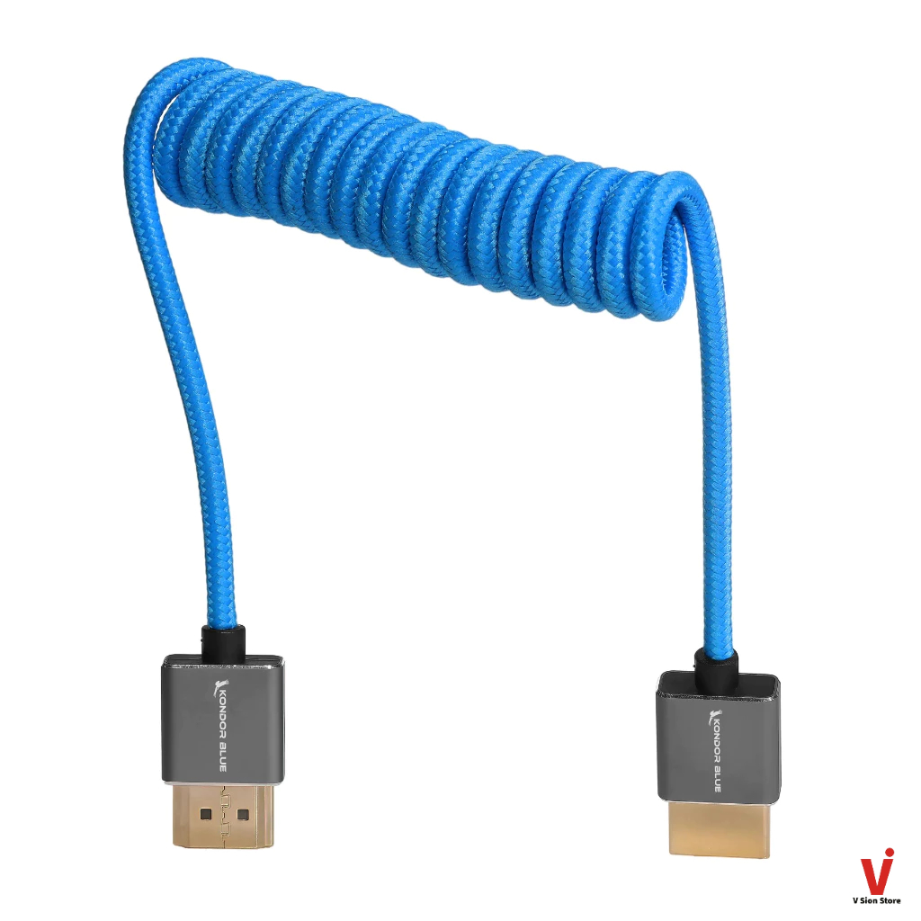 พร้อมส่ง Kondor Blue Full HDMI Cable for On-Camera Monitors 12"-24" Braided Coiled