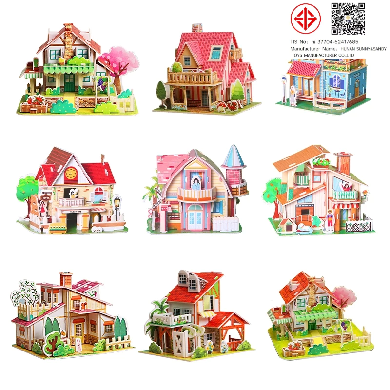 MOONTOY จิ๊กซอว์โมเดล โมเดลบ้าน จิ๊กซอว์สามมิติ กระดาษ 3D Jigsaw puzzle 2