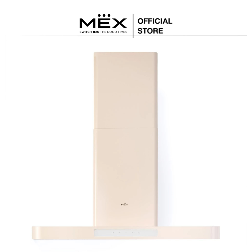 (NEW) MEX รุ่น K626CR เครื่องดูดควันทรงกระโจมทรงกล่อง ขนาด 90 ซม. (สีครีม)