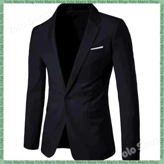 เบลเซอร์ผู้ชาย Men's Blazers เสื้อสูททางการของผู้ชาย สไตล์ลำลองสำหรับธุรกิจ กระชับพอดี