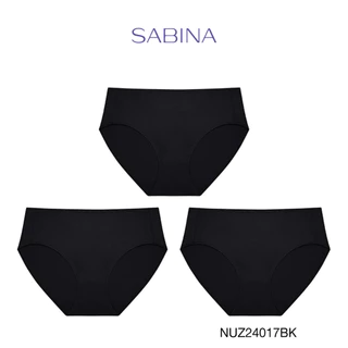 Sabina ซาบีน่า กางเกงชั้นใน (Set 3 ชิ้น) Microfiber Everyday Series กางเกงในทรงเอวสูงปานกลาง รหัส NUZ24017BK - สีดำ