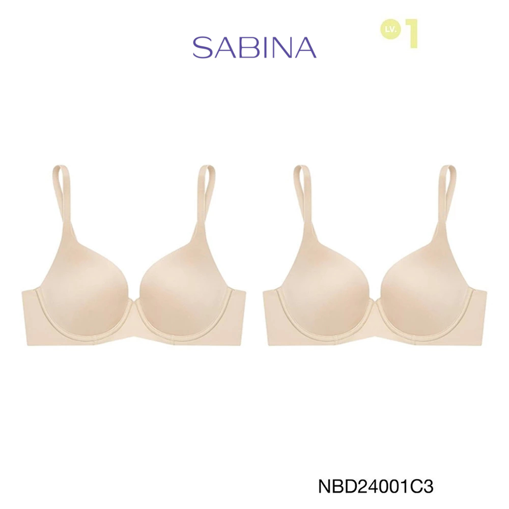 Sabina เสื้อชั้นใน (Set 2 ชิ้น) Perfect Bra Level 1 เสื้อชั้นใน ไร้ตะเข็บ มีโครง รหัส NBD24001C3 - ส