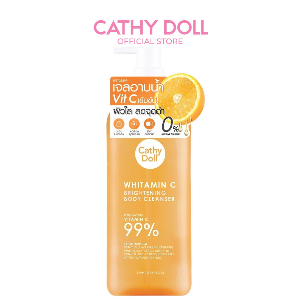 Cathy Doll ไวท์ทามินซีไบร์ทเทนนิ่งบอดี้คลีนเซอร์ 520ml