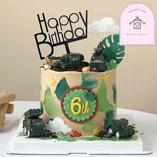 โมเดล ตุ๊กตา ทหาร รถถัง เครื่องประดับ วันเกิด แต่งเค้ก