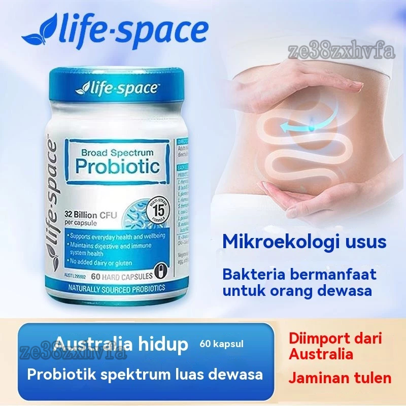 Life Space Spectrum โปรไบโอติก 60 แคปซูลประกอบด้วยโปรไบโอติก 32 พันล้าน จุลินทรีย์โปรไบโอติก 15 สายพันธุ์