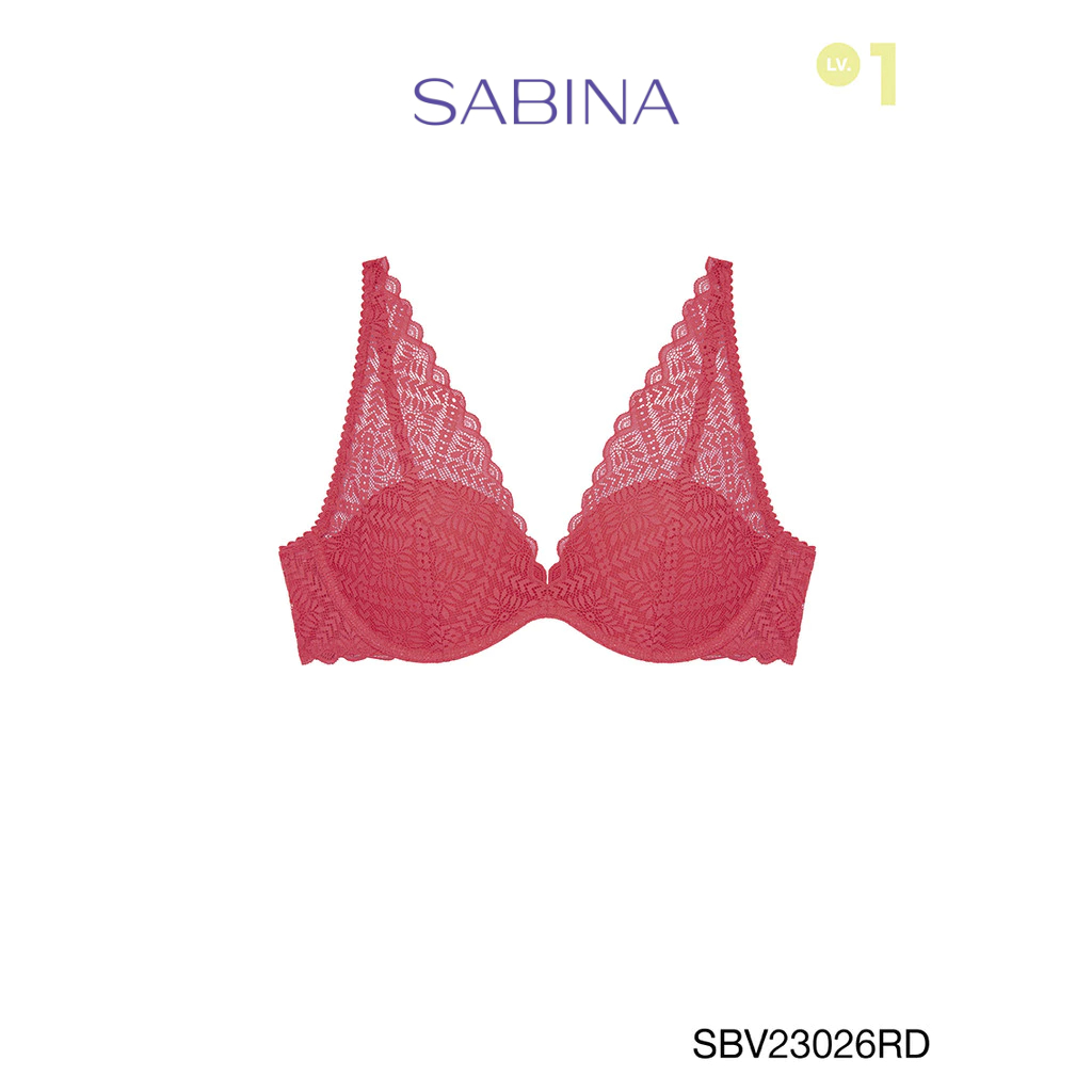 SABINA | Mad Moiselle Basic Lace Winter 23 เสื้อชั้นในมีโครง รหัส SBV23026RD - สีแดง