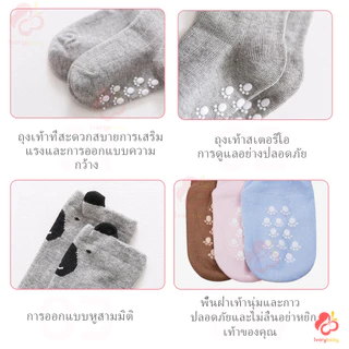 IVORYBABY ถุงเท้ายาวเด็กรุ่นยาวถึงเข่า ถุงเท้า ลายน่ารัก มีกันลื่น ผ้าฝ้าย ระบายอากาศ ถุงเท้าเด็กอ่อน