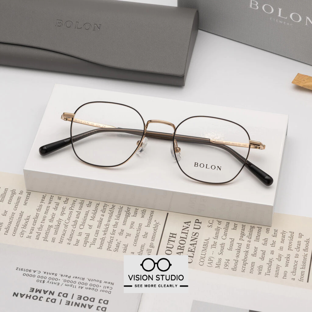 แว่นสายตา BOLON รุ่น BJ7325 B12 Gold / Gloss Black
