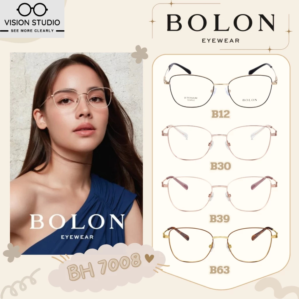 แว่นสายตา BOLON รุ่น Plano BH7008 โบลอน กรอบแว่น สายตาสั้น สายตายาว กรองแสง แท้  ส่งฟรี