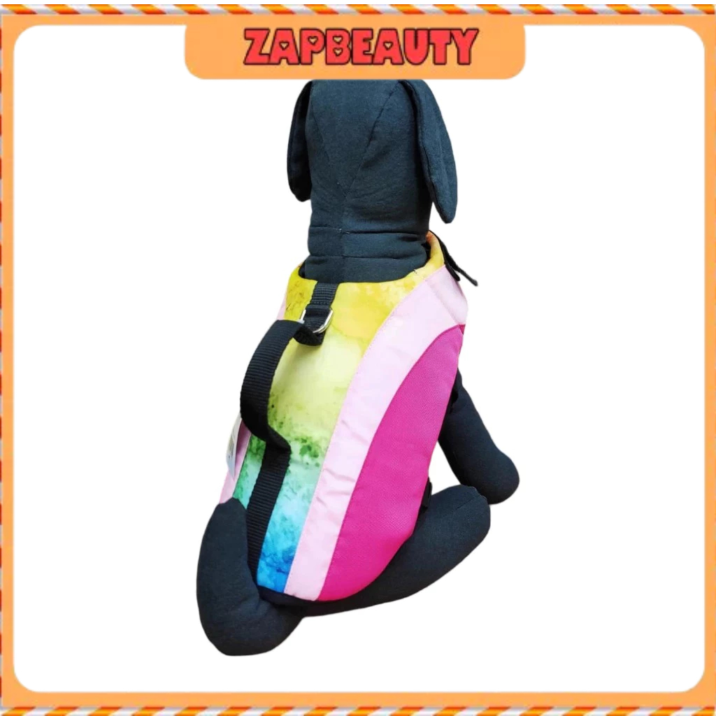 Puppe เสื้อชูชีพสัตว์เลี้ยง XS  รอบอก24-30เซน รุ่นเรนโบว์3สี  มีหูหิ้วแข็งแรง ( เสื้อชูชีพสุนัข เสื้