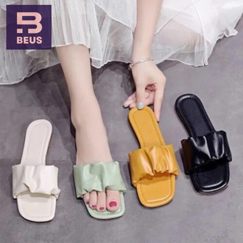 Beus รองเท้าแตะแบบสวม รุ่นZ01 แฟชั่นผู้หญิง ของดีราคาถูก นุ่มนิ่ม ออกแบบลวดลายสวยงามทันสมัย ใส่สบายไ