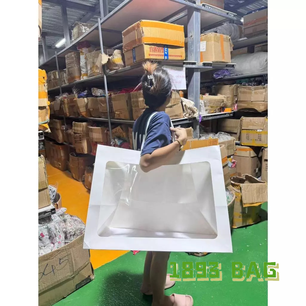 🍭 ถุงกระดาษ หน้าใส ขนาดใหญ่พิเศษ สีขาว ใส่ตุ๊กตา ใส่ของขวัญ กระดาษหนาอย่างดี พร้อมส่ง - รูปที่ 7