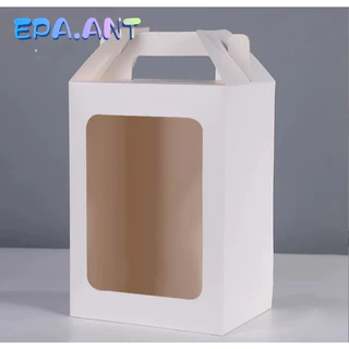 🌈EPA🌈กล่องหน้าใส กล่องของขวัญแบบ DIYพับเองได้ มี3ขนาด ทรงหูจับ