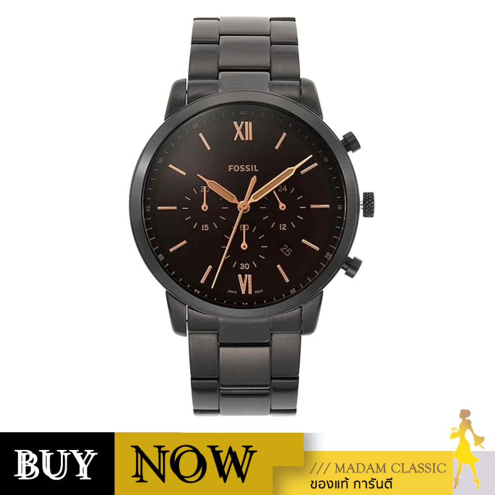 นาฬิกา FOSSIL FS5525 Neutra Chronograph Men's Watch 44 mm [FS5525] MY:Madam Classic