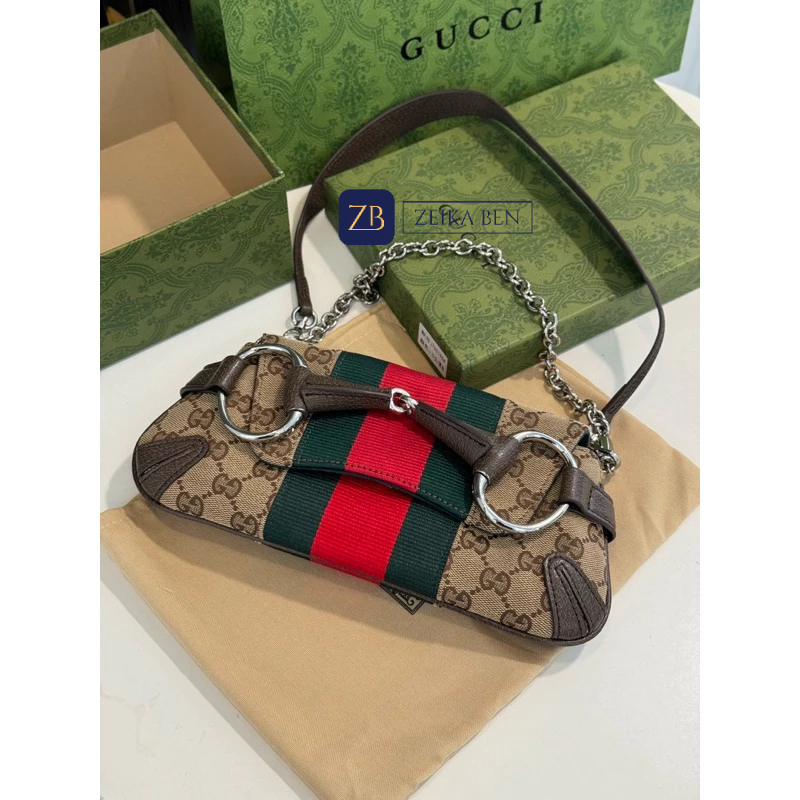 G U C C กระเป๋าสะพาย. หนังแท้.(grade Hi-Ebd 1:1)  size : 24cmมีกล่อง