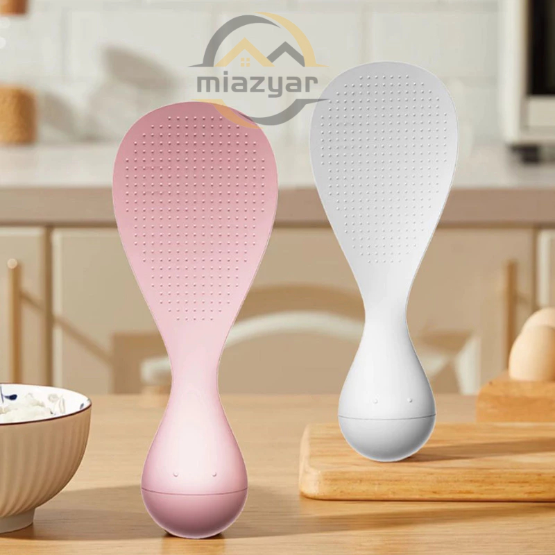 😍COD😍ทัพพีตักข้าว ช้อน ล้มลุก ตั้งเองได้ ไม่ติดข้าว ล้างง่าย ทนความร้อน สีพาสเทล มินิมอลง