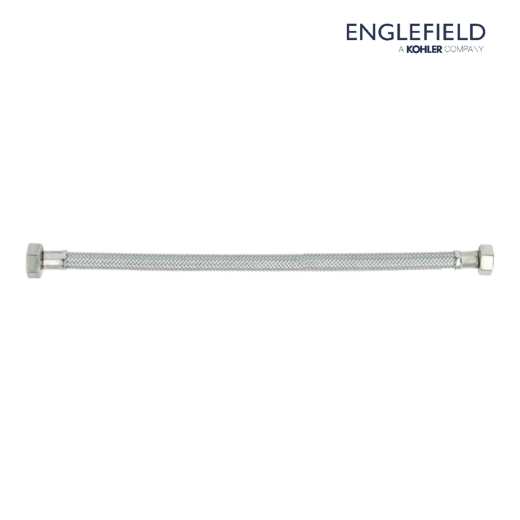 ENGLEFIELD Supply Hose 1/2" (18") สายน้ำดีสแตนเลสแบบถัก 1/2" ยาว 18" สีเงินด้าน K-1351237