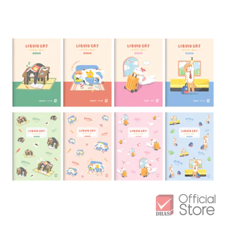 Elephant สมุดโน๊ต สมุดบันทึก A6 ลิควิดแคท V.2 คละลาย จำนวน 2 เล่ม/แพ็ค
