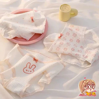 Anna shop กางเกงใน สไตล์เกาหลี เอวกลาง แฟชั่นน่ารัก ผ้านิ่ม พร้อมส่ง CS048