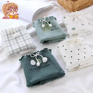 Anna shop กางเกงในแฟชั่น สไตล์น่ารัก สีพลาสเทส โทนขาวเขียว เอวกลาง ใส่สบาย พร้อมส่ง CS051