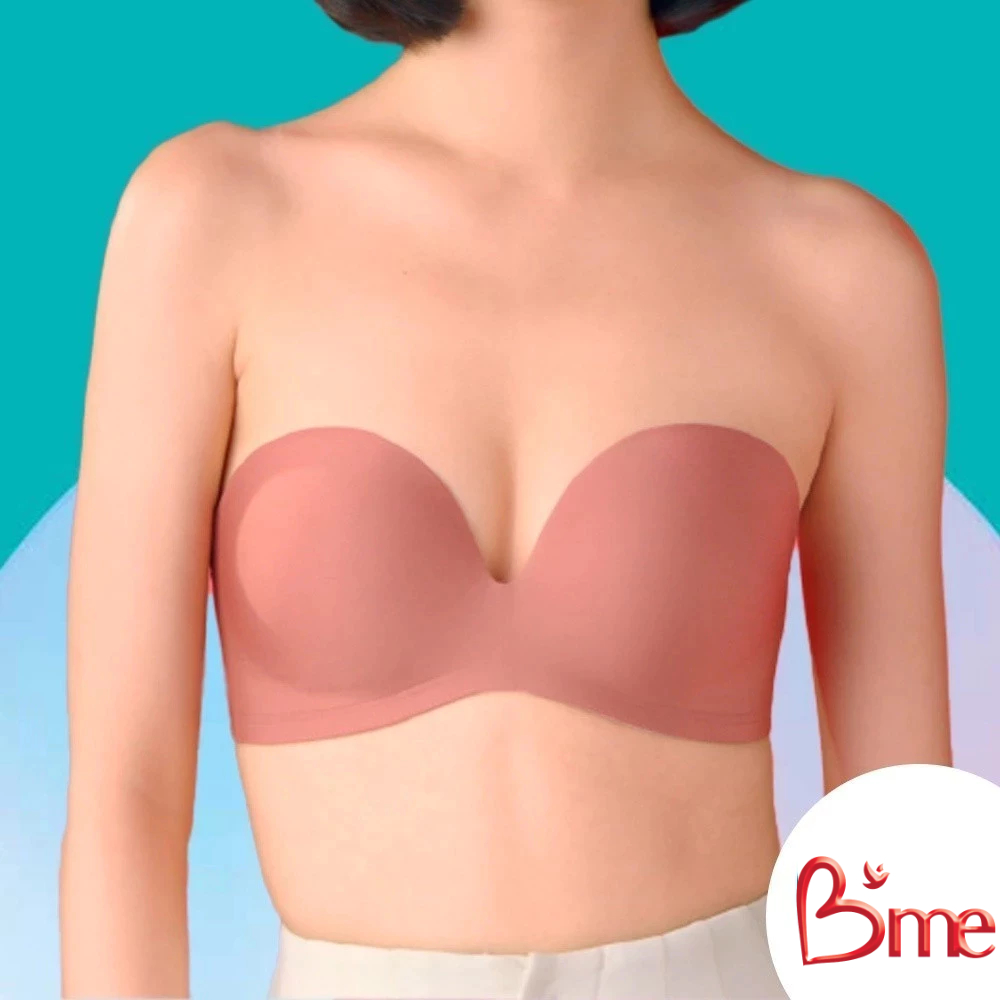 B'me เสื้อชั้นในไร้โครงถอดสาย level 3 ฟองหนา รุ่น ME1701(BE-U Collection)สีชมพู สีน้ำตาล  สีดำ สีครี