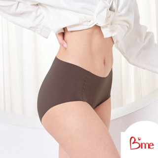 B'me กางเกงในเอวกลางไร้ขอบไร้ตะเข็บ รุ่น ME7A91 สีเบจ สีน้ำต…