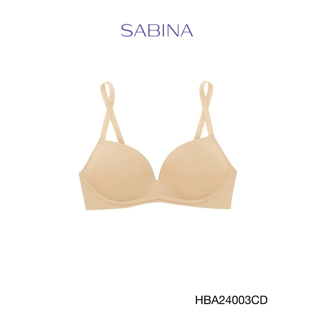 Sabina Habpy Doomm Doomm Level 4 เสื้อชั้นใน  ไร้โครง รหัส HBA24003CD - สีเนื้อเข้ม