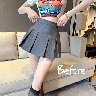 กระโปรงจีบสีดำ สาวเผ็ด กระโปรงทรงเอสั้นพิเศษ กระโปรงสูทเอวสูง BF