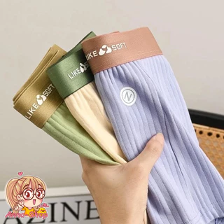Anna shop กางเกงบ็อกเซอร์ผู้ชาย สีพื้นคลาสสิค สไตล์ใหม่ ผ้านิ่มระบายอากาศได้ดี ราคาถูกที่สุด A3206
