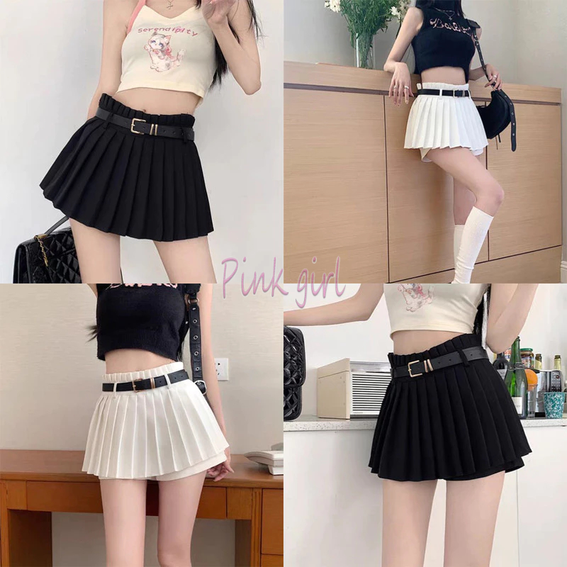 💋Pink girl💋พร้อมส่ง กางเกงกระโปรง ผ้ายืดนิดหน่อยพริ้วๆ ใส่แล้วน่ารักตำเลย "2330" -NZ-XM