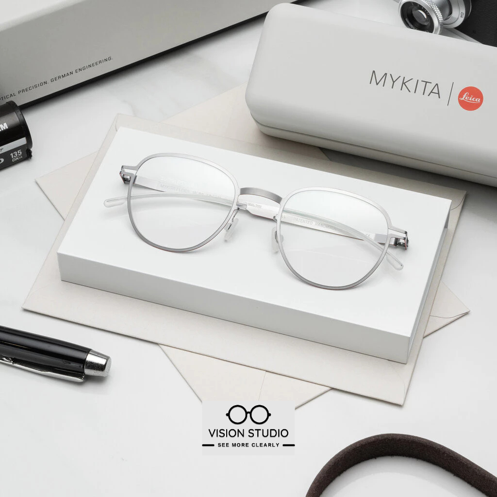 แว่นสายตา MYKITA LEICA ML09 C544 Silver Leica Red