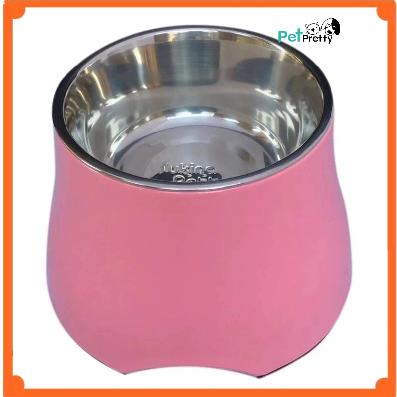 Sukina petto ชามอาหารสุนัข ชามแสตนเลส ชามยกสูง size S,M L มี 4สี  ชามสัตว์เลี้ยง  ชามแมว (สุกินะ เพ็ทโตะ) - รูปที่ 3