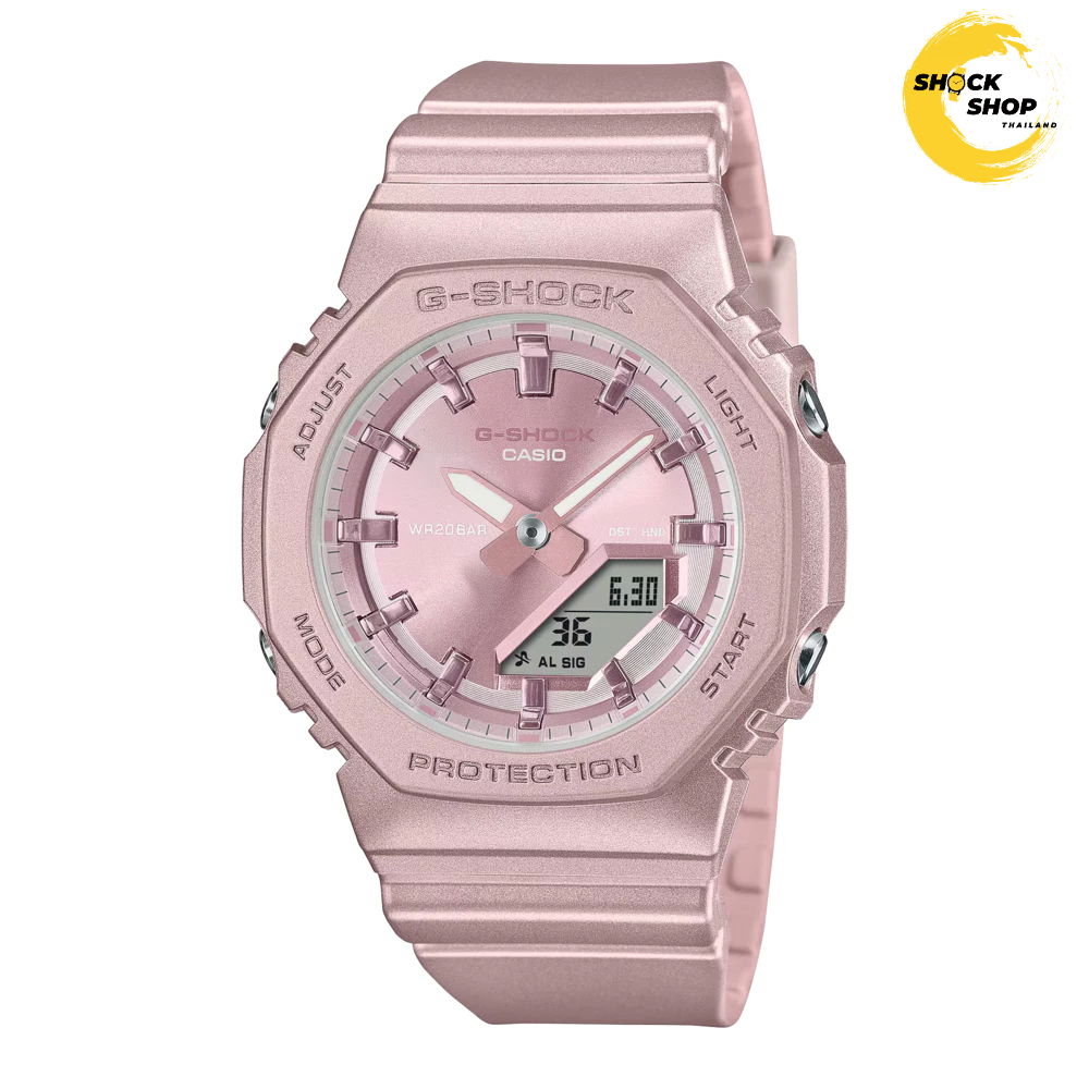 CASIO G-SHOCK นาฬิกาผู้หญิง รุ่น GMA-P2100ST-4A  วัสดุเรซิ่น สีชมพู จีช็อค