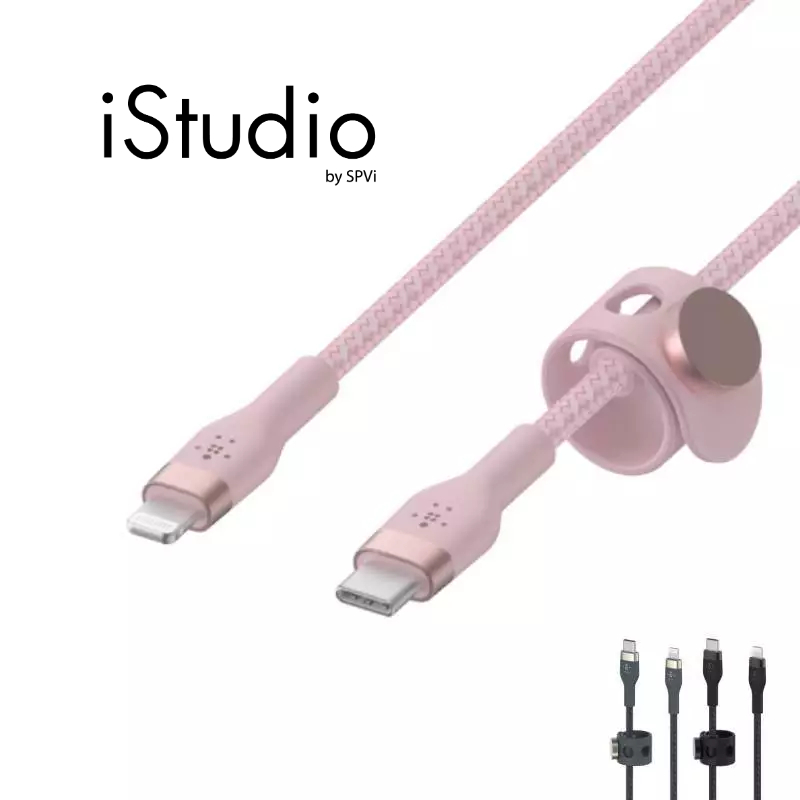 BELKIN BOOST CHARGE Pro Flex Double-Braided Silicone สายชาร์จ USB-C to Lightning 1M