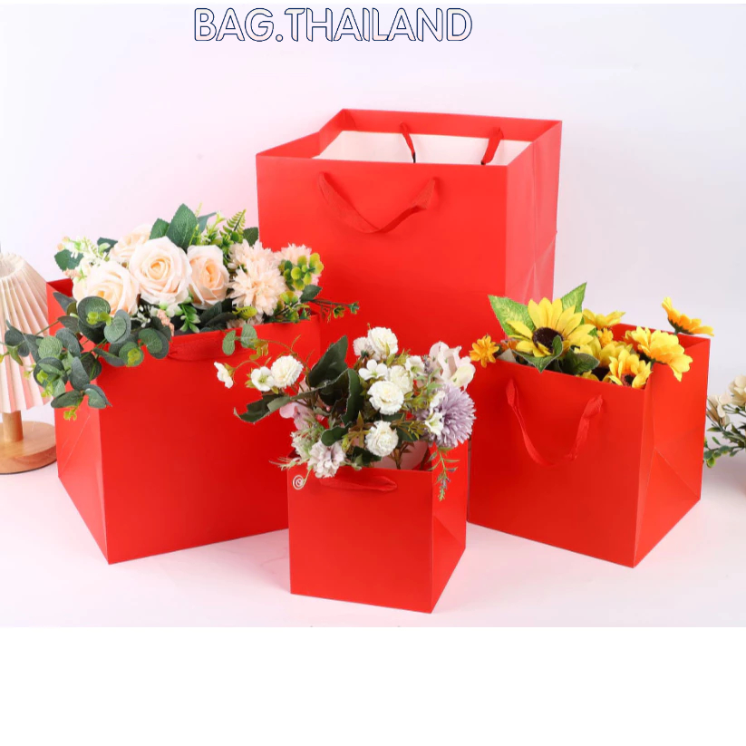 bag ถุงกระดาษหิ้ว ถุงกระดาษด้านเท่า ทรง4เหลี่ยม ใส่สินค้าพร้อมส่ง มีหลายขนาด พร้อมส่ง ราคา ถูกที่สุด ดีลบีเคเค แกลเลอรีภาพที่ 4