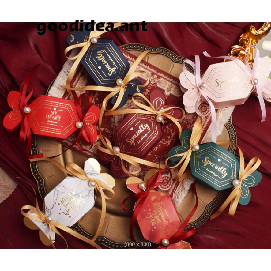 GIDA✏️ พร้อมส่ง กล่องของขวัญ กล่องกระดาษใส่ขนมลูกอมน่ารัก – โปรปัง
