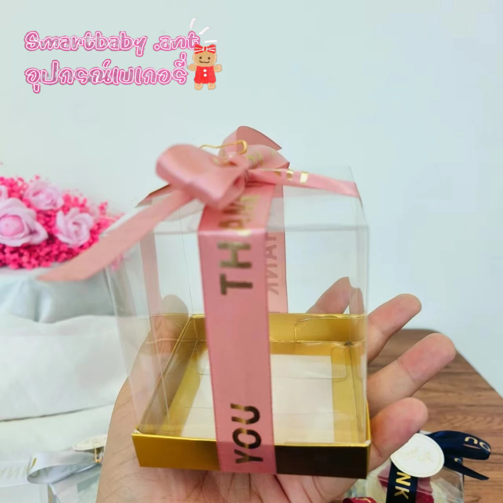 💥ถูกที่สุด💥กล่องเค้ก กล่องใส่ ใส่ของขวัญ ฟรีโบว์+ป้ายห้อย เลือกสีได้ - รูปที่ 5